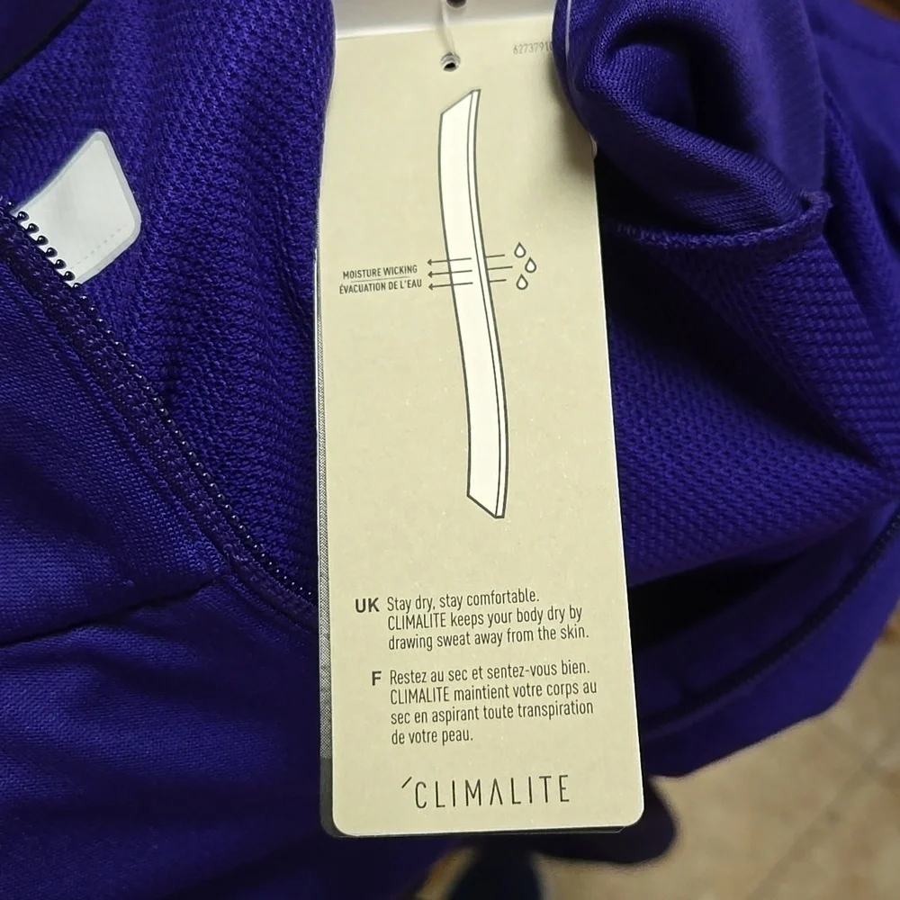 ADIDAS Men's Collegiate Purple/BL QUARTER Zip 2XL NWT 💜💙💜💙
